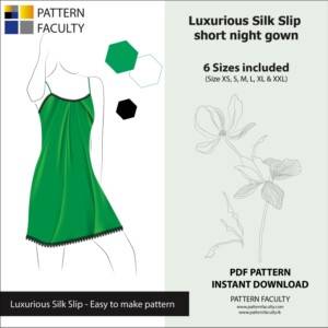 Luxurious Silk Slip Short Night Gown