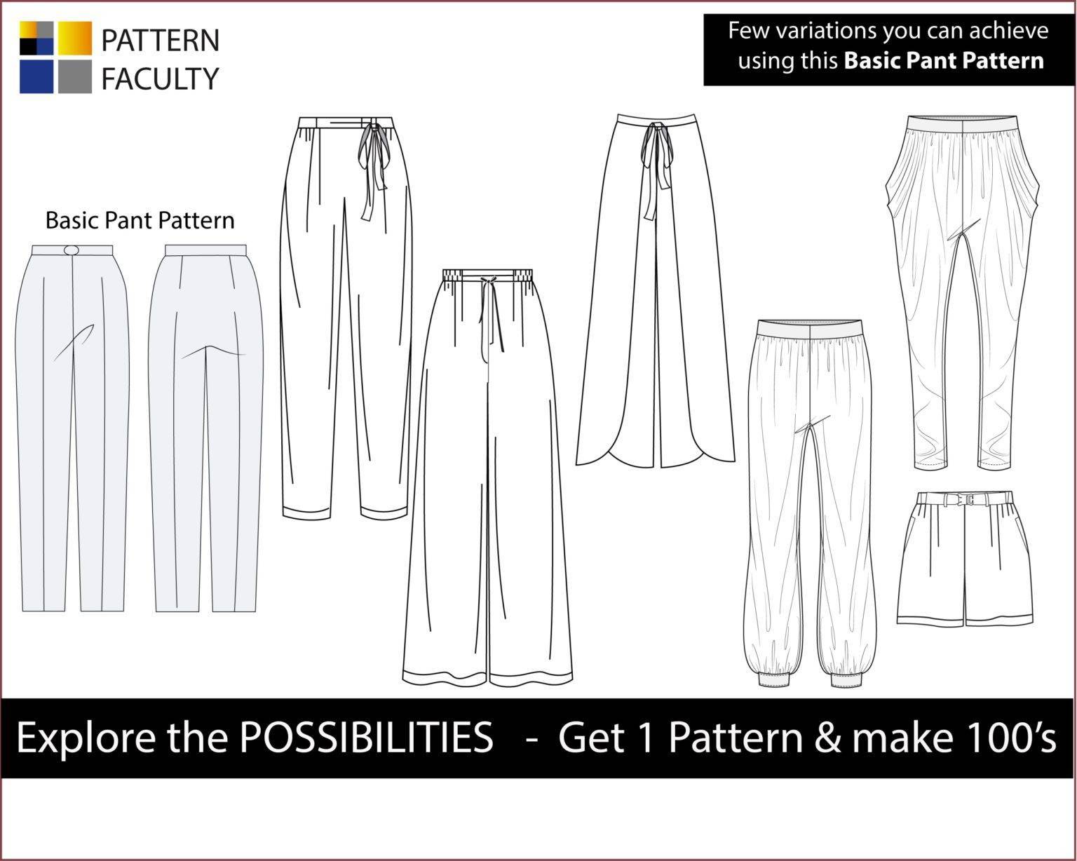 Women’s Basic Pants Sizes 2 to 14-5