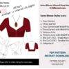 Saree Blouses Round Deep Neckline - Size 30 - 9 Styles Sari Blouses - Sabyasachi-Single Katori-Double Katori-Princess Line-Three Darted-Four Darted pdf Patterns-03