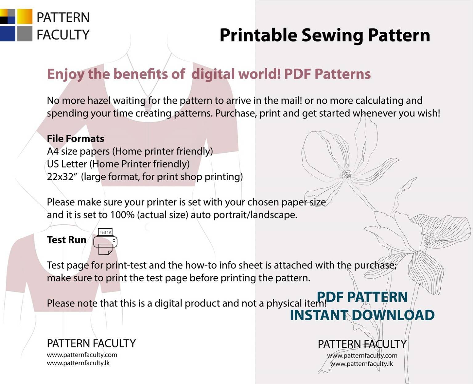 Saree Blouses Round Deep Neckline - Size 30 - 9 Styles Sari Blouses - Sabyasachi-Single Katori-Double Katori-Princess Line-Three Darted-Four Darted pdf Patterns-07