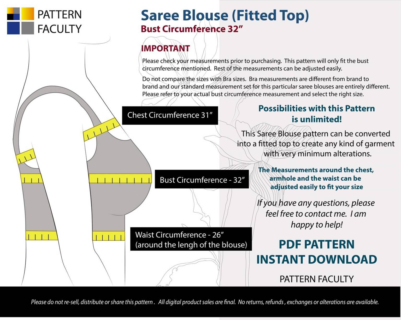Saree Blouses Round Deep Neckline - Size 32 - 9 Styles Sari Blouses - Sabyasachi-Single Katori-Double Katori-Princess Line-Three Darted-Four Darted pdf Patterns-02 Saree Blouses Round Deep Neckline - Size 32 - 9 Styles Sari Blouses - Sabyasachi-Single Katori-Double Katori-Princess Line-Three Darted-Four Darted pdf Patterns-02